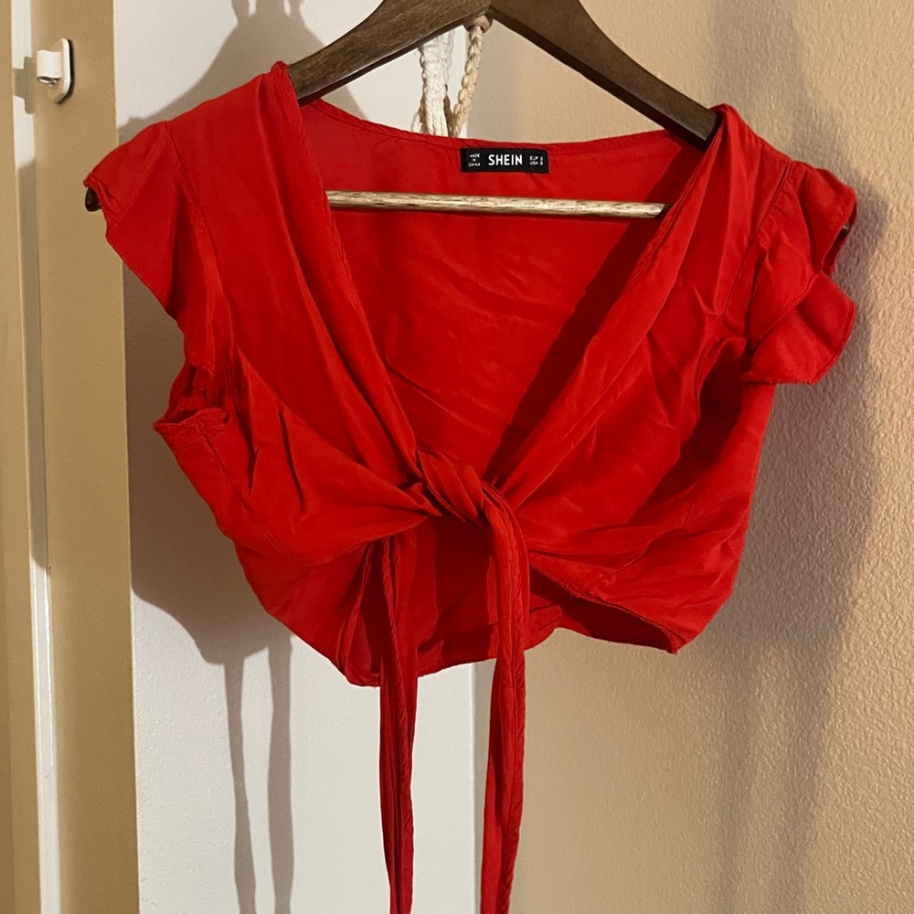 SheIn Red Crop Top